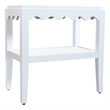 Carolina Chair & Table Rectangular Mango Wood Side Table in White