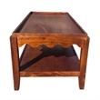 Carolina Chair & Table Rectangular Scallop Mango Wood Coffee Table in Chestnut