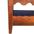 Carolina Chair & Table Rectangular Scallop Mango Wood Coffee Table in Chestnut