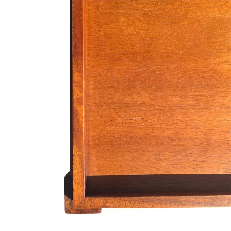 Carolina Chair & Table Rectangular Scallop Mango Wood Coffee Table in Chestnut