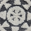 Carolina Chair & Table Round Handwoven Fabric Storage Ottoman in Gray