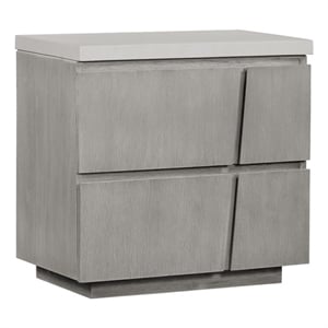Carolina Chair & Table Largo Accent Table with Concrete Top in White