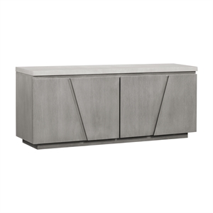 Carolina Chair & Table Largo High Media Unit with Concrete Top in Gray