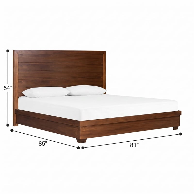 Carolina Chair & Table Largo King Bed in Mid Tone Acacia