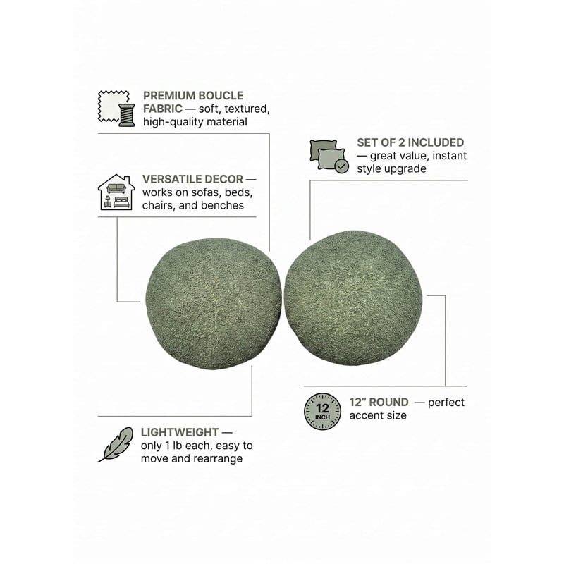 Carolina Chair & Table Lille Decor Pillow in Olive (Set of 2)