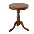 Carolina Classic Leeann Pedestal Accent Table in Chestnut