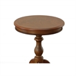 Carolina Classic Leeann Pedestal Accent Table in Chestnut