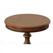 Carolina Classic Leeann Pedestal Accent Table in Chestnut