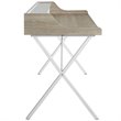 Modway Bin Modern Melamine & Metal Office Desk in Oak Finish