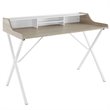 Modway Bin Modern Melamine & Metal Office Desk in Oak Finish