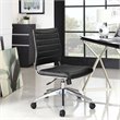 Modway Jive Modern Vinyl Armless Mid Back Office Chair in Black