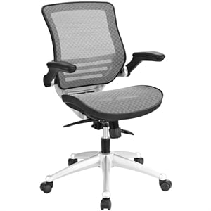 Modway Edge Modern Style Fabric All Mesh Office Chair in Gray Finish