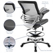 Modway Edge Modern Style Vinyl Drafting Chair in Gray Finish