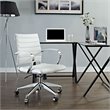 Modway Jive Modern Mid Back Vinyl & Aluminum Office Chair in White/Chrome