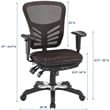 Modway Articulate Modern Mesh and Fabric Office Chair in Brown