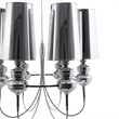 Modway Tapestry 6 Light Steel Chandelier in Silver