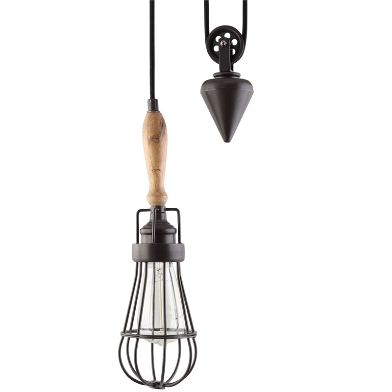 Modway Excavate Steel Pendant in Silver