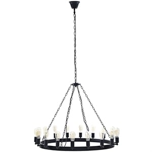 Modway Teleport 43&quot Modern Style Steel Metal Chandelier in Brown