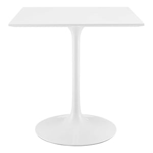 Modway Lippa 27.5&quot Square Modern Wood Top Dining Table in White