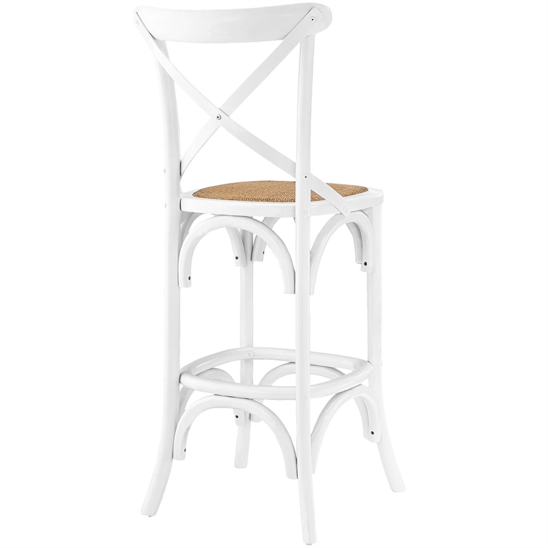 Gear Bar Stool in White