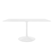 Modway Lippa Rectangle Modern Wood Top Dining Table in White