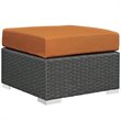 Modway Sojourn 5-Piece Aluminum and Rattan Patio Sectional Set in Canvas/Tuscan