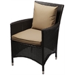 Modway Convene Aluminum and Rattan Patio Dining Armchair in Espresso/Mocha
