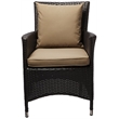 Modway Convene Aluminum and Rattan Patio Dining Armchair in Espresso/Mocha