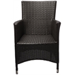 Modway Convene Aluminum and Rattan Patio Dining Armchair in Espresso/Mocha