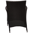 Modway Convene Aluminum and Rattan Patio Dining Armchair in Espresso/Red