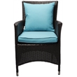 Modway Convene Aluminum and Rattan Patio Dining Armchair in Espresso/Turquoise