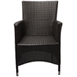 Modway Convene Aluminum and Rattan Patio Dining Armchair in Espresso/Turquoise