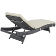 Modway Summon Adjustable Patio Chaise Lounge in Canvas Tuscan