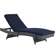 Modway Summon Adjustable Patio Chaise Lounge in Canvas Tuscan