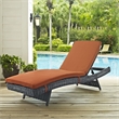 Modway Summon Adjustable Patio Chaise Lounge in Canvas Tuscan