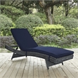 Modway Summon Adjustable Patio Chaise Lounge in Canvas Tuscan