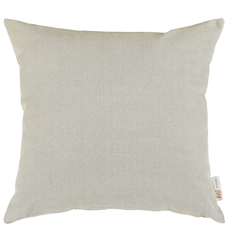 Modway Convene 2-Piece Modern Fabric Outdoor Patio Pillow Set in Beige