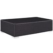 Modway Convene 8-Piece Aluminum and Rattan Patio Sofa Set in Espresso/Red