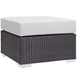 Modway Convene 8-Piece Aluminum and Rattan Patio Sofa Set in Espresso/White