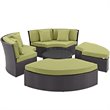 Modway Convene 5 Piece Patio Daybed Set in Espresso and Peridot