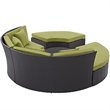 Modway Convene 5 Piece Patio Daybed Set in Espresso and Peridot