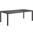 Modway Convene 9-Piece Aluminum and Rattan Patio Dining Set in Espresso/Red