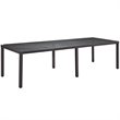 Modway Convene 11-Piece Aluminum and Rattan Patio Dining Set in Espresso/Red