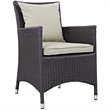 Modway Convene 11-Piece Rattan Aluminum Patio Dining Set in Espresso/Beige