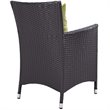 Modway Convene 11-Piece Rattan Aluminum Patio Dining Set in Espresso/Peridot