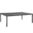 Modway Convene 11-Piece Rattan Aluminum Patio Dining Set in Espresso/Red