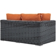 Modway Summon Patio Left Arm Loveseat in Canvas Tuscan