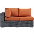 Modway Summon Patio Left Arm Loveseat in Canvas Tuscan