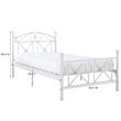 Modway Cottage Modern Style Solidly Welded Iron Twin Bed in White