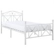 Modway Cottage Modern Style Solidly Welded Iron Twin Bed in White